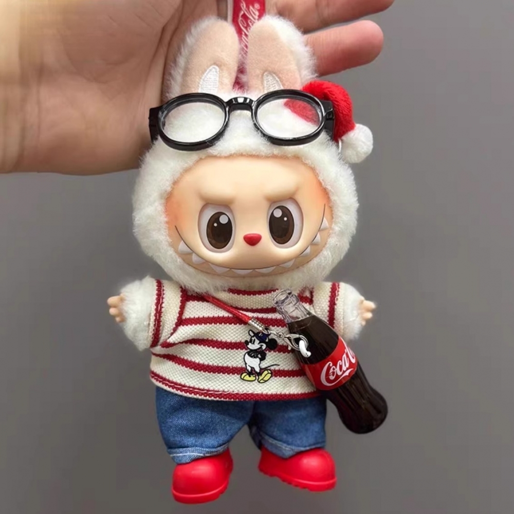 拉布布玩偶正品labubu公仔娃衣