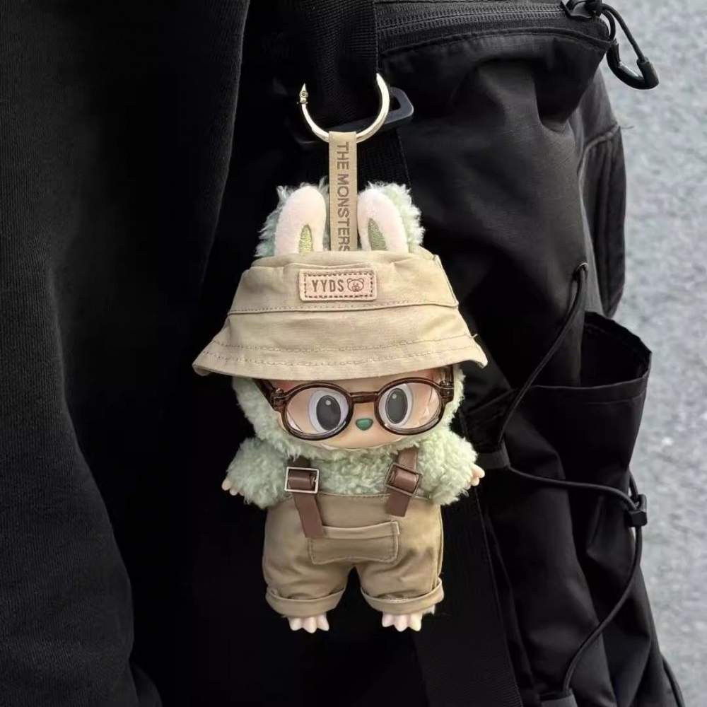 拉布布玩偶正品labubu公仔娃衣