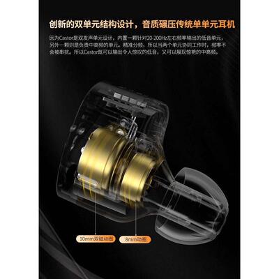 KZ Castor/双子座有线耳机发烧重低音曼哈曲线HIFI高音质高解析