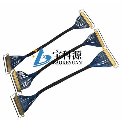 EDP屏线 极细同轴线 20453/20454-040E双头带拉环0.5间距 40PIN