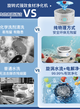 CREATIVECHEF转转果蔬清洗机食材净化器全自动洗菜神器杀菌除农残