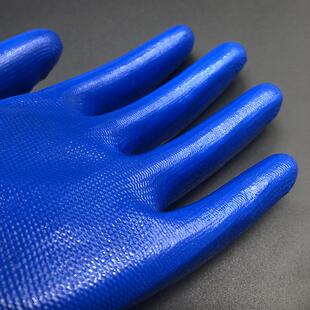 正太 丁腈防水防油防滑动男工地干活橡胶 613手套劳保耐磨工作薄款