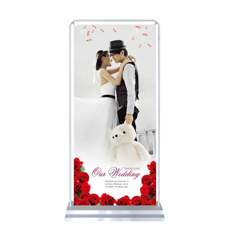 结婚海报b迎宾海报定做制作绢丝布酒店婚礼油画布婚纱照海报X展架