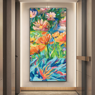 言承旭夏花画画diy数字s油画填充填色手工手绘礼物涂色油彩大尺寸