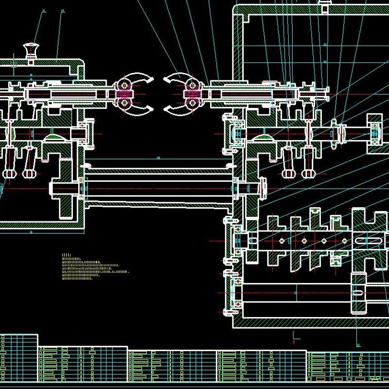 糖果包装机扭结手设计2D图机W械CAD素材