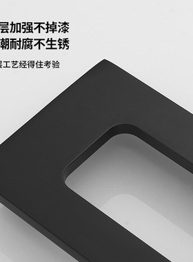 黑色太空铝卫生间毛巾环毛巾架浴室挂毛巾擦手巾架子毛巾杆毛巾圈