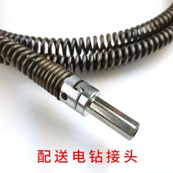 下水道马桶专业弹簧通工具mm10神器、家用管道疏通器弹簧疏通电钻