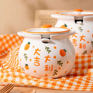 陶瓷猪油罐子家用耐高温带盖装荤油辣椒油专用的容器调味储存罐子