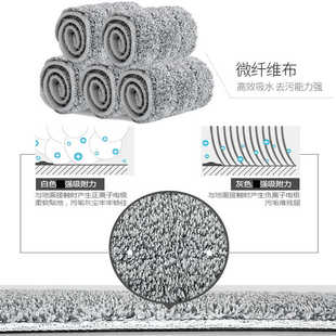 60cm拖把布条状替换布大号90布头平板家用80尘推粘贴式 70排拖墩布