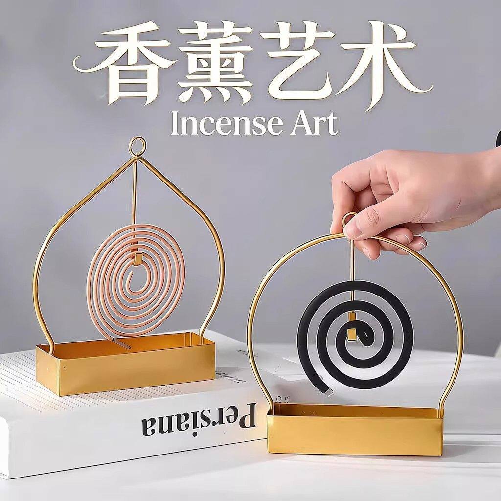 铁艺挂式蚊香架,接灰防洒更安全