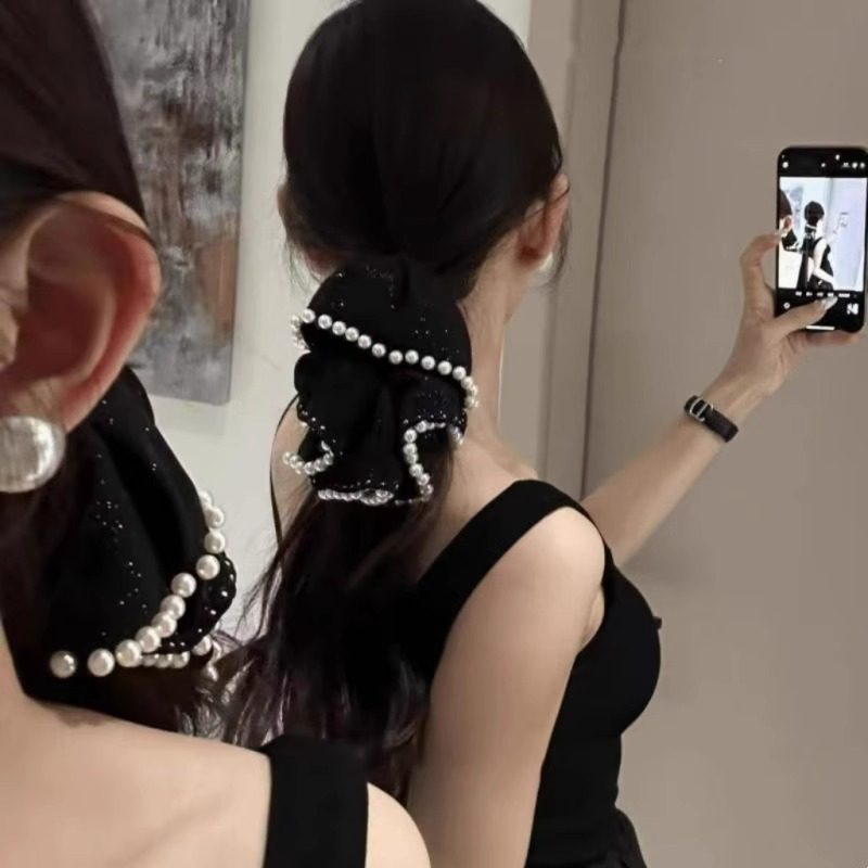 2026新款韩版珍珠大肠发圈女高级感扎头发绳头绳发饰头饰发绳女