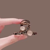 后脑勺珍珠盘发发夹女高端发抓夹精致高级感夹子头饰鲨鱼夹子发卡