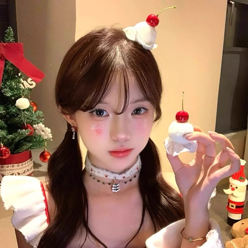 可爱奶油樱桃小蛋糕发夹韩系甜美可爱少女高级感发饰拍照头饰发卡,饰品/流行首饰/时尚饰品新,发饰,淘宝优惠券,粉丝福利购,淘宝优惠卷