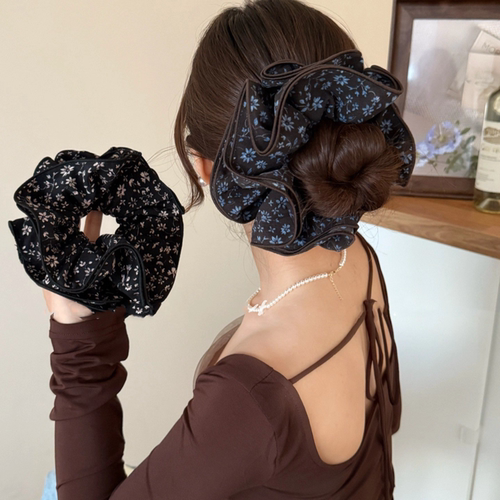 不配有礼盒温柔发圈全新碎花圆形