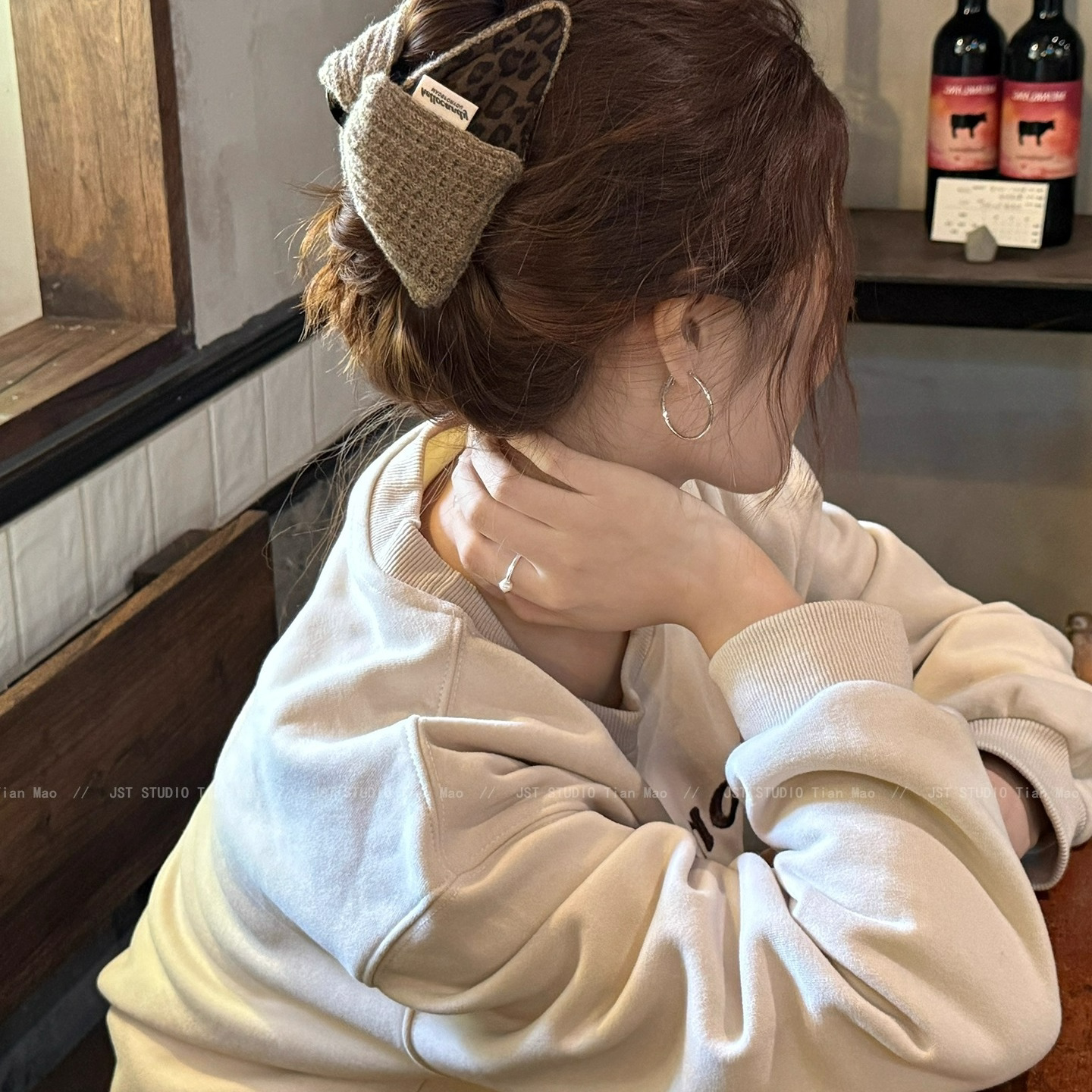 秋冬慵懒风豹纹三角发夹