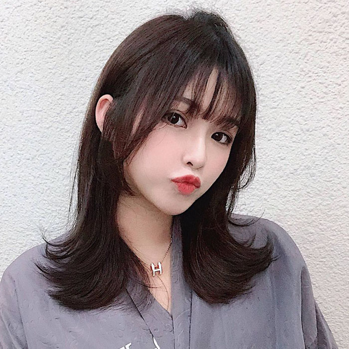 网红法式中分八字刘海假发片女真发空气刘海自然无痕超薄齐假刘海