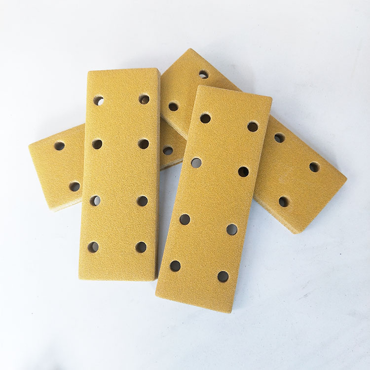 70*198mm长方形干磨砂纸8孔干磨机植绒砂皮汽车家具喷漆打磨专用