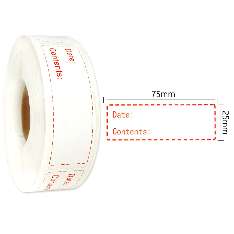 150张/卷贴纸3种颜色日期防水贴纸厨房食物标签存储内容标记贴
