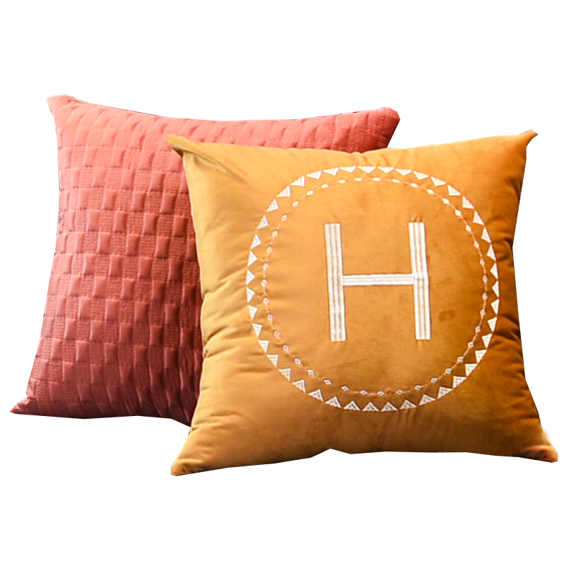 北欧轻奢短毛绒沙发抱枕靠垫可拆洗靠枕床头靠背抱枕套不含芯