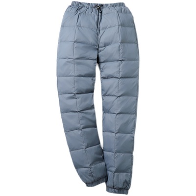 宽松加厚羽绒裤男女外穿棉裤内穿加肥加大码中老年人爸爸高腰特大