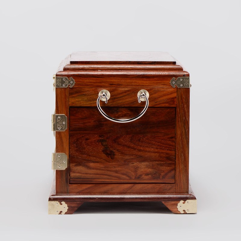 老挝大红酸枝木首饰盒收纳盒中式实木交趾黄檀中国风珠宝箱储物柜