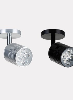 LED3W5W明装射灯吸顶照画灯轨道灯背景墙壁灯射灯筒灯免开孔