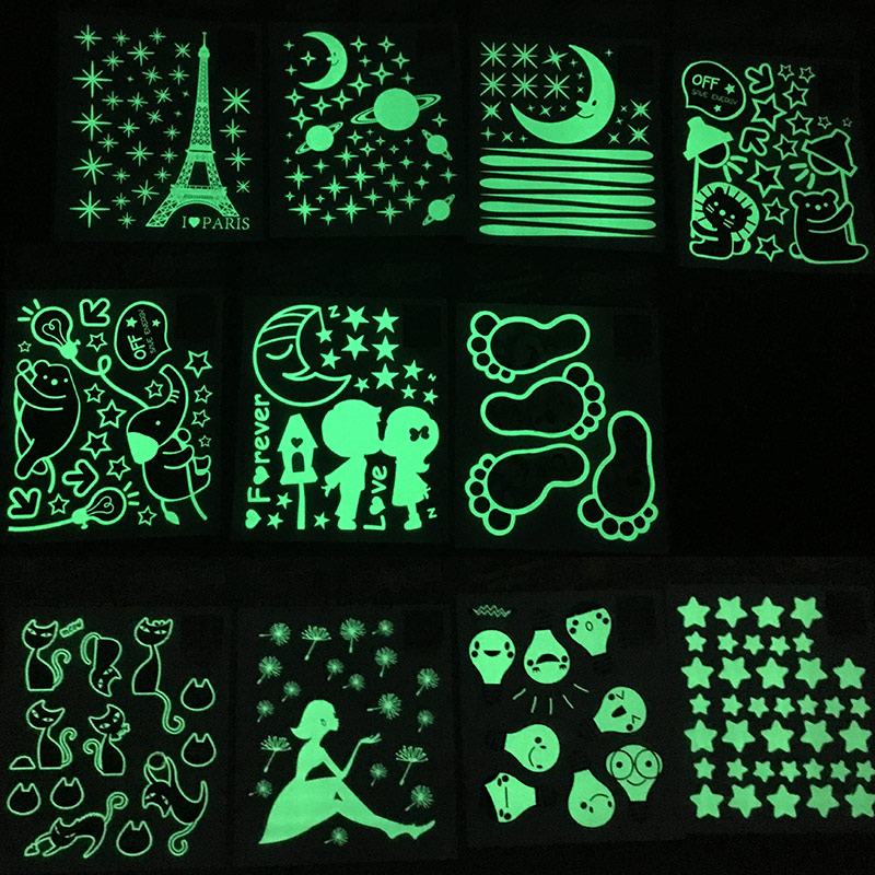 夜光贴墙纸自粘房间装饰墙贴浪漫温馨创意3d贴画儿童房卧室布置图片