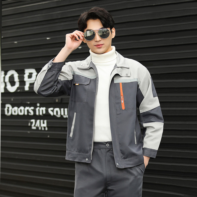 春秋长袖工作服套装夏装男汽修耐磨工厂上衣劳保服定订制夏季