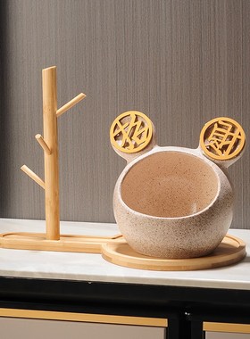 玄关放钥匙收纳家居摆件创意家居客厅入户进门口鞋柜新中式装饰品