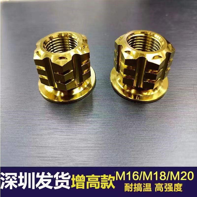 钛合金增高款电机螺母电动车改装M16/M18/M20御玛/全顺10/12寸