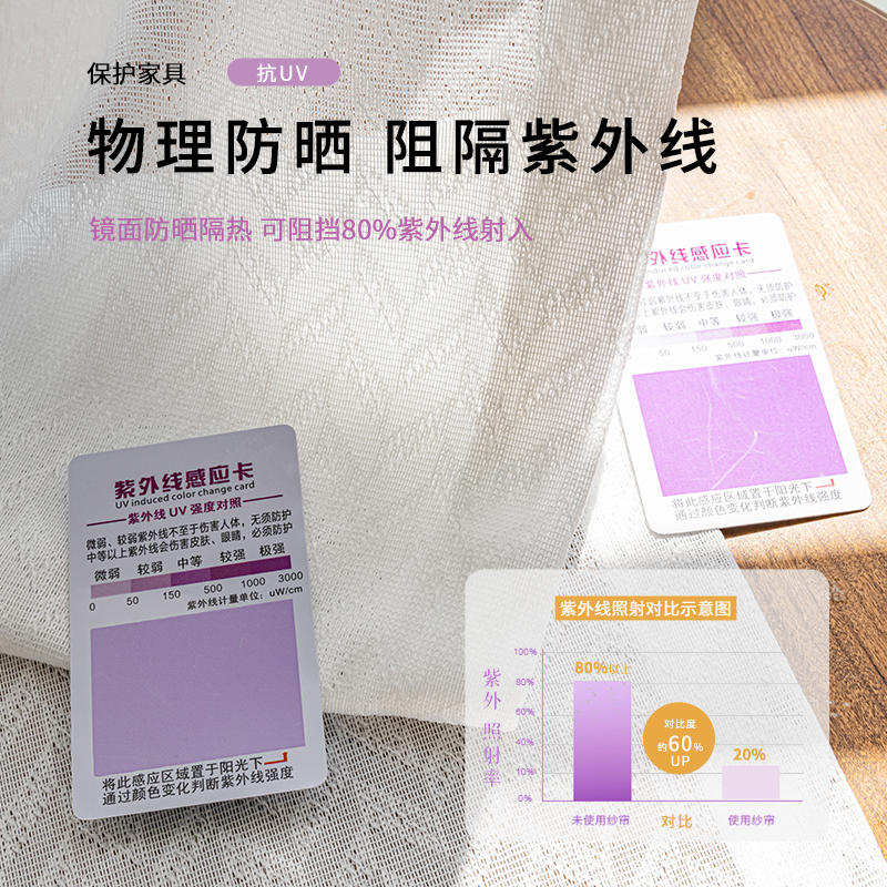 镜面幻影纱窗帘纱帘透光不透人客厅阳台防晒隔热飘窗新款白纱窗纱