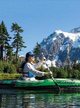 68305充气船橡皮划艇舟漂流船桨气泵68305挑战者单人独木舟