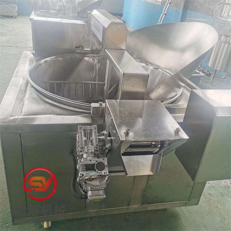 全自动双锅并联江米条油炸机器 自动刮渣猪排电炸机 炸豆泡的设备