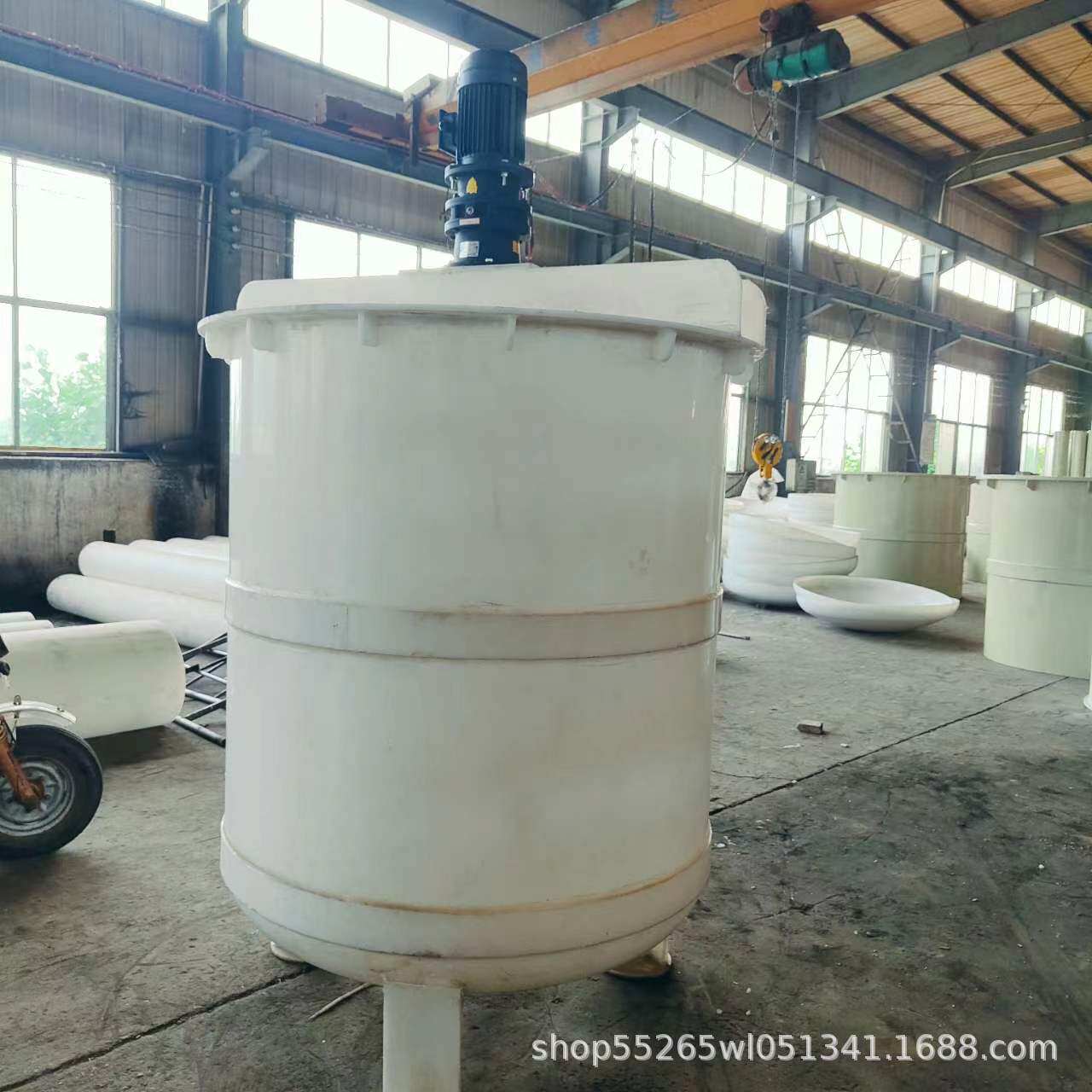 供应聚丙烯pp搅拌罐化工液体耐酸碱反应釜防腐耐酸碱工业用搅拌机