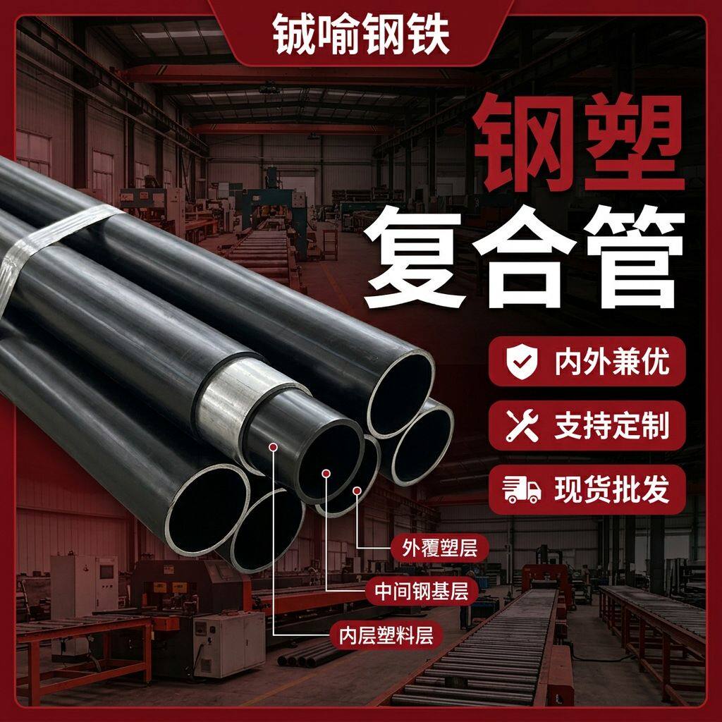 给水钢塑复合管衬塑钢管涂塑复合钢管口径可选消防涂塑管厂家直供