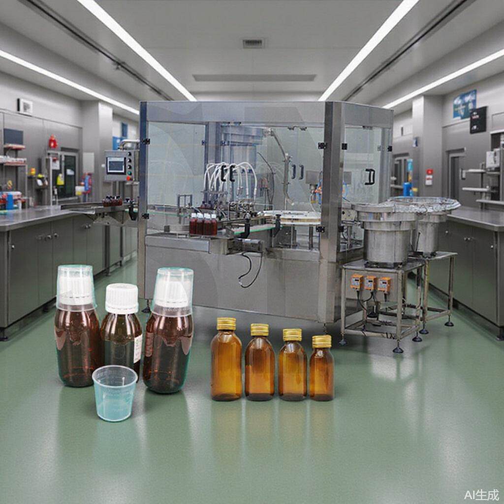 长沙口服液原浆灌装轧盖机 50ml玻璃瓶分装胶原蛋白全自动生产线