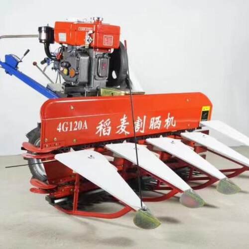 4G120A稻麦割晒机 手扶4GK90收割打捆机 农作物收割割晒机