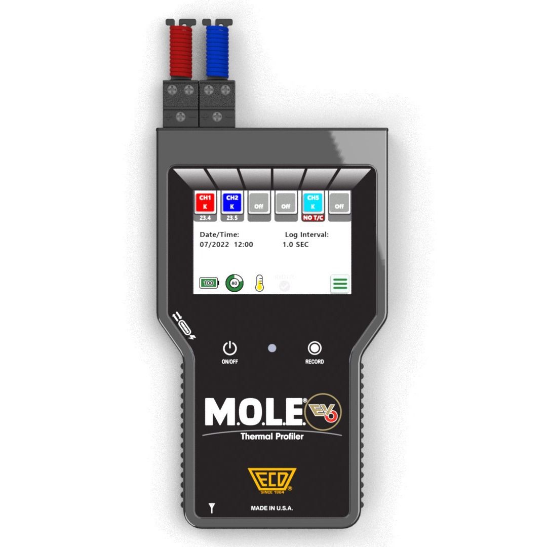 美国ECD 炉温测试仪 M.O.L.E. EV6 6通道便携精密多功能温升校验