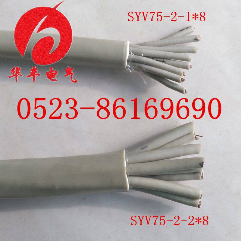 SYV75-2-1屏蔽电缆线8芯2M线SYV75-2-2射频同轴电缆多芯可选