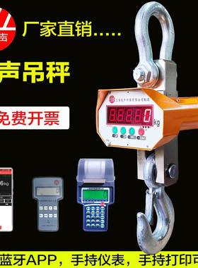 上海友声电子吊秤吊钩秤挂称行车称1T2T3T5吨10吨无线吊秤OCS-5T