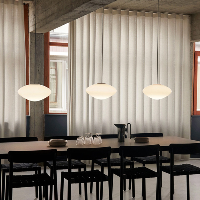 丹麦设计师款餐厅吊灯北欧简约高级感卧室床头玻璃吊灯