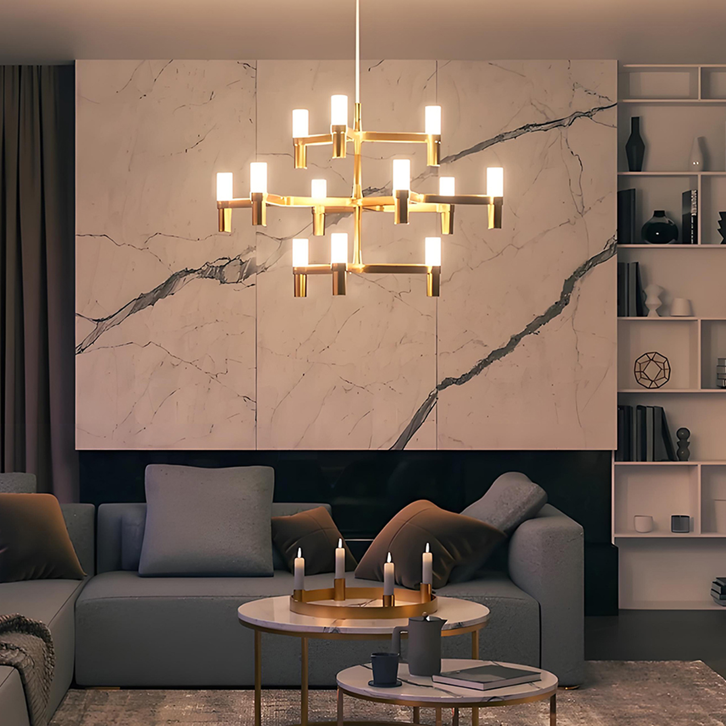 意大利设计师款皇冠客厅吊灯餐厅别墅复式楼大厅展厅艺术灯