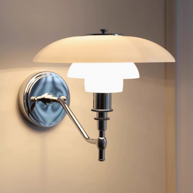 丹麦设计师玻璃壁灯轻奢装饰床头灯创意简约走廊过道墙壁灯