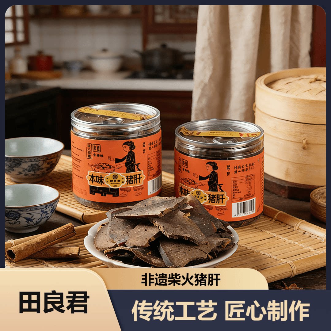 田良君本味柴火猪肝熟下酒菜湖南平江特产东无添加防腐来健康零食