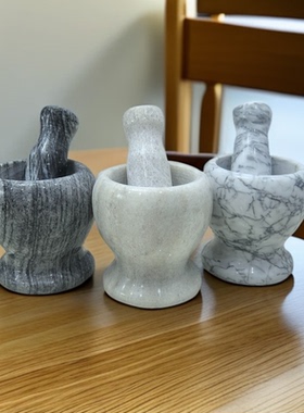 蒜臼子石头捣蒜器石臼手动老式蒜泥器研磨器家用捣药捣碎罐擂钵