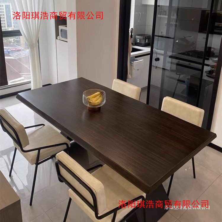 美式设计师实木长方形会议桌