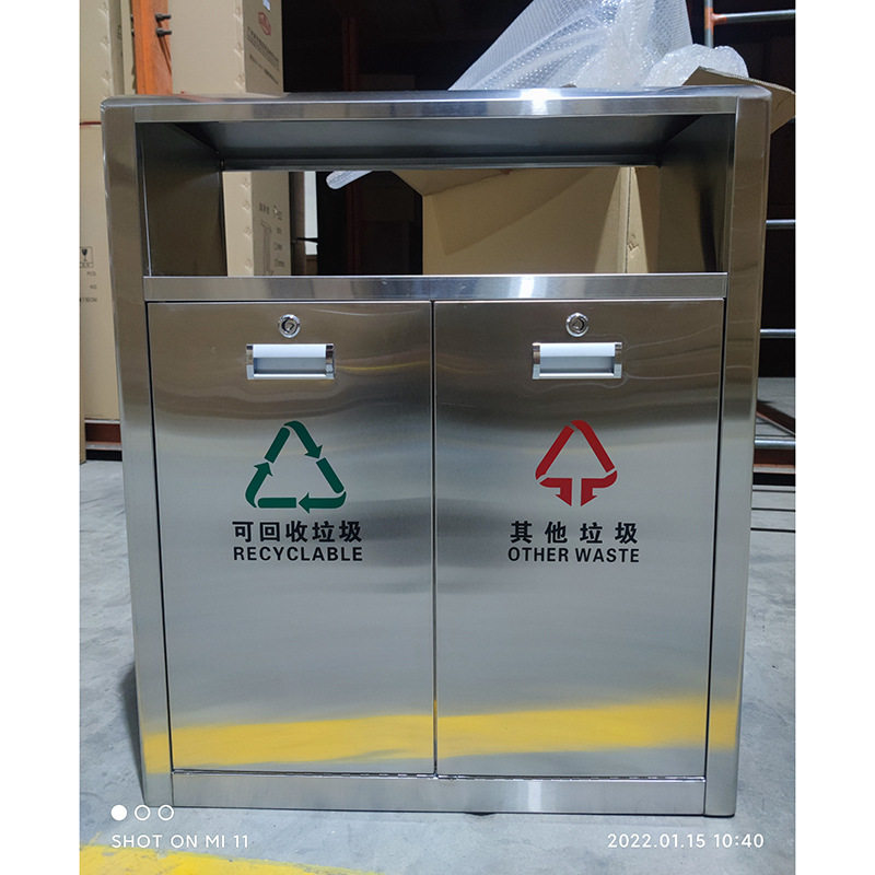 南方GPX-153E分类垃圾桶不锈钢垃圾桶小区公园学校景区室外果皮桶