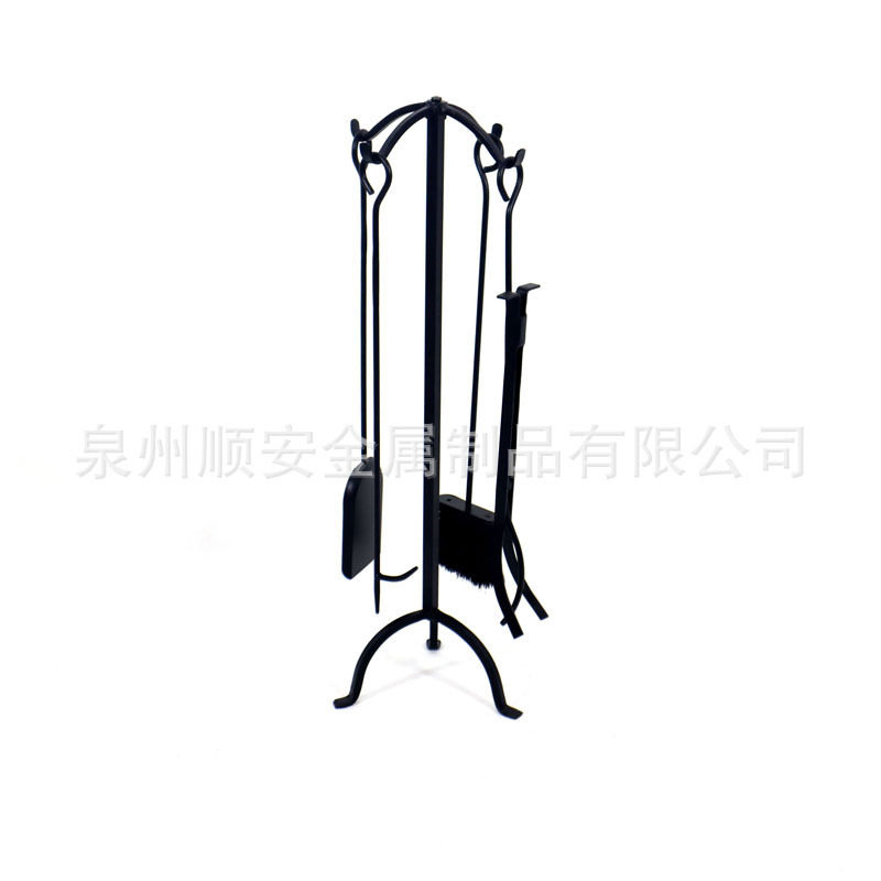 厂家直销美式乡村铁艺火炉壁炉工具 户外烤火炉工具收纳架