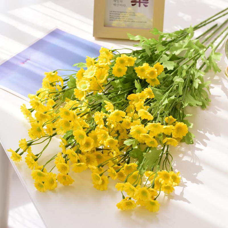 洋甘菊仿真花小雏菊假花客厅摆设餐桌花装饰花束花艺摆件拍照道具