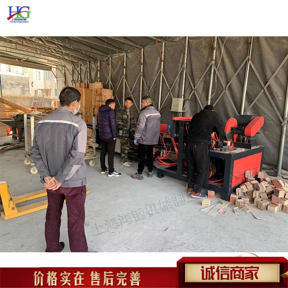 全自动数控脚墩打钉机 托盘垫脚墩截断机 多层板模脚墩生产设备